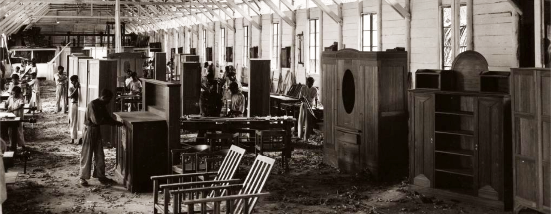 Ambachtsschool in Batak, Sumatra