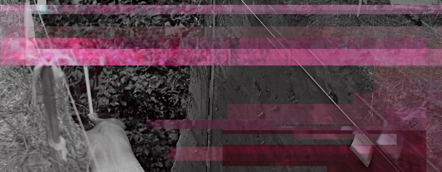 Basque geoarchaeolgist in a geologic trench